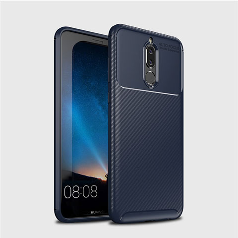 Coque Silicone Housse Etui Gel Serge S03 pour Huawei Mate 10 Lite Bleu