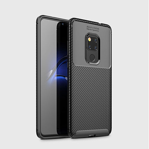 Coque Silicone Housse Etui Gel Serge S03 pour Huawei Mate 20 Noir