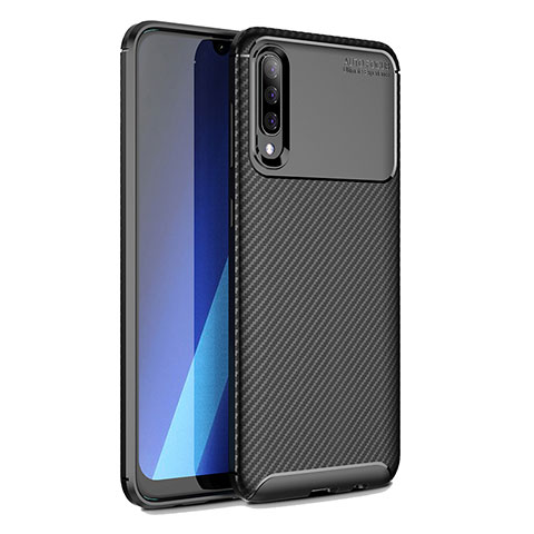 Coque Silicone Housse Etui Gel Serge WL1 pour Samsung Galaxy A70 Noir