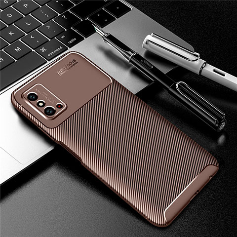 Coque Silicone Housse Etui Gel Serge Y01 pour Huawei Honor X10 Max 5G Marron