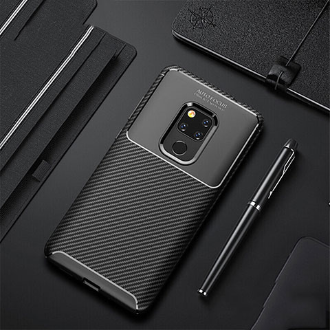 Coque Silicone Housse Etui Gel Serge Y01 pour Huawei Mate 20 Noir