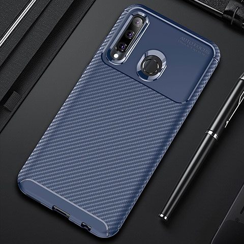 Coque Silicone Housse Etui Gel Serge Y01 pour Huawei P Smart+ Plus (2019) Bleu