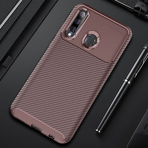 Coque Silicone Housse Etui Gel Serge Y01 pour Huawei P Smart+ Plus (2019) Marron