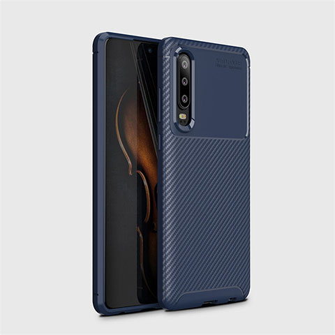 Coque Silicone Housse Etui Gel Serge Y01 pour Huawei P30 Bleu