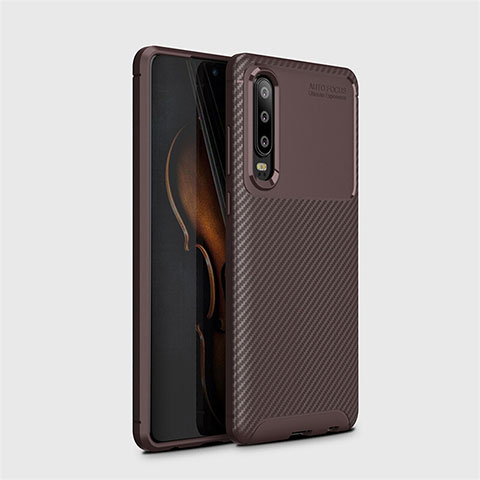 Coque Silicone Housse Etui Gel Serge Y01 pour Huawei P30 Marron