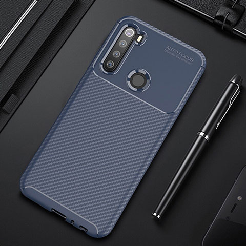 Coque Silicone Housse Etui Gel Serge Y01 pour Xiaomi Redmi Note 8 Bleu