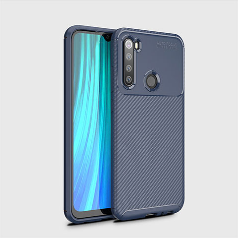 Coque Silicone Housse Etui Gel Serge Y02 pour Xiaomi Redmi Note 8 (2021) Bleu