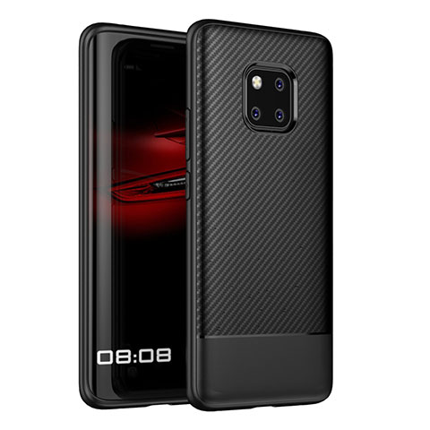 Coque Silicone Housse Etui Gel Serge Z01 pour Huawei Mate 20 Pro Noir