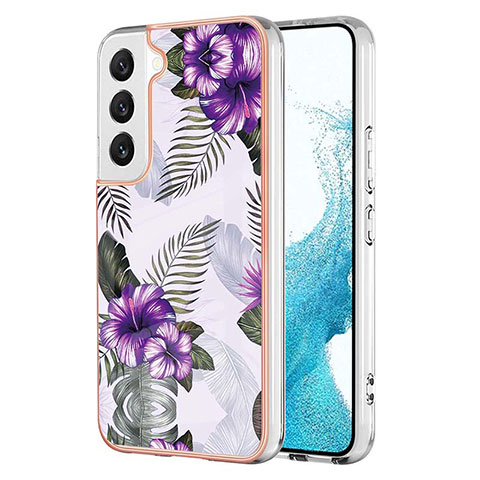 Coque Silicone Motif Fantaisie Souple Couleur Unie Etui Housse A01 pour Samsung Galaxy S21 5G Violet