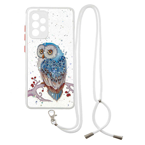 Coque Silicone Motif Fantaisie Souple Couleur Unie Etui Housse avec Laniere Strap Y01X pour Samsung Galaxy A33 5G Mixte