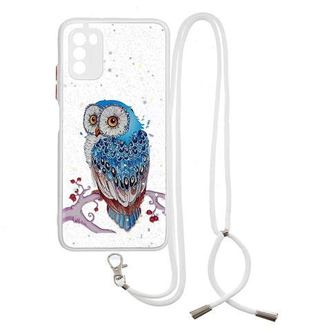 Coque Silicone Motif Fantaisie Souple Couleur Unie Etui Housse avec Laniere Strap Y01X pour Xiaomi Poco M3 Mixte