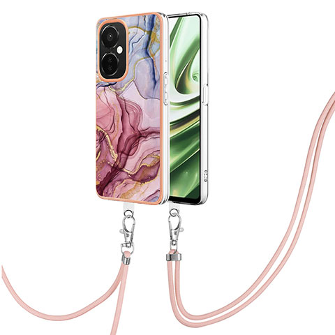 Coque Silicone Motif Fantaisie Souple Couleur Unie Etui Housse avec Laniere Strap Y07B pour OnePlus Nord N30 5G Mixte