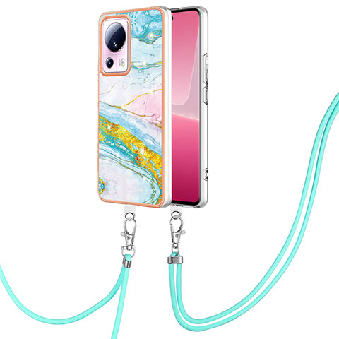 Coque Silicone Motif Fantaisie Souple Couleur Unie Etui Housse avec Laniere Strap YB5 pour Xiaomi Civi 2 5G Colorful