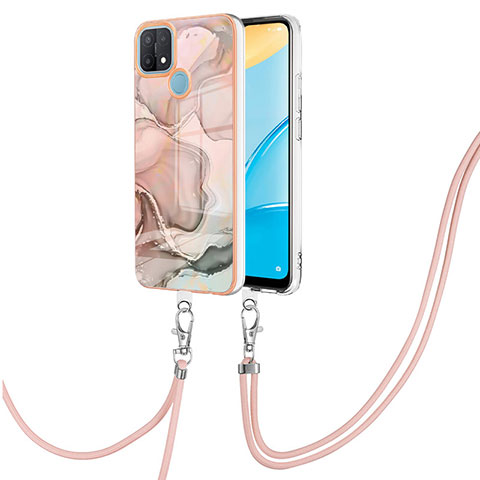 Coque Silicone Motif Fantaisie Souple Couleur Unie Etui Housse avec Laniere Strap YB7 pour Oppo A35 Mixte