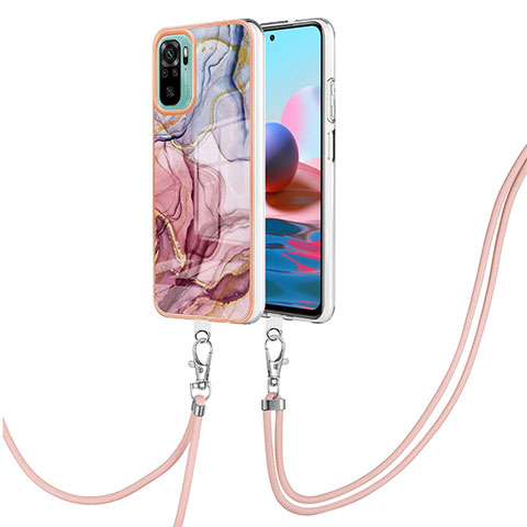 Coque Silicone Motif Fantaisie Souple Couleur Unie Etui Housse avec Laniere Strap YB7 pour Xiaomi Redmi Note 11 SE India 4G Mixte