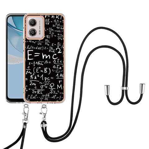 Coque Silicone Motif Fantaisie Souple Couleur Unie Etui Housse avec Laniere Strap YB8 pour Motorola Moto G53j 5G Mixte