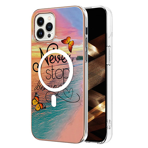 Coque Silicone Motif Fantaisie Souple Couleur Unie Etui Housse avec Mag-Safe Magnetic Magnetique pour Apple iPhone 16 Pro Mixte