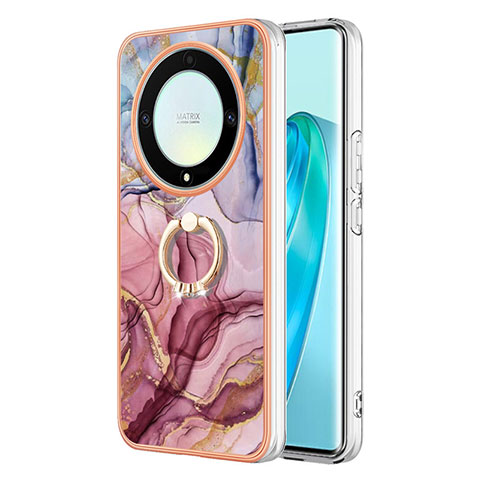 Coque Silicone Motif Fantaisie Souple Couleur Unie Etui Housse avec Support Bague Anneau Y01B pour Huawei Honor X9a 5G Mixte