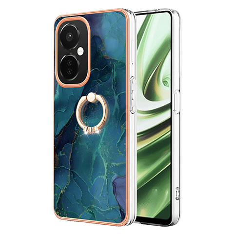 Coque Silicone Motif Fantaisie Souple Couleur Unie Etui Housse avec Support Bague Anneau Y01B pour OnePlus Nord N30 5G Vert