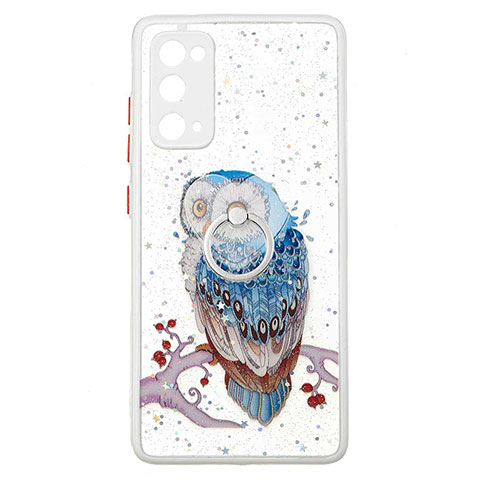 Coque Silicone Motif Fantaisie Souple Couleur Unie Etui Housse avec Support Bague Anneau Y01X pour Samsung Galaxy S20 Lite 5G Mixte