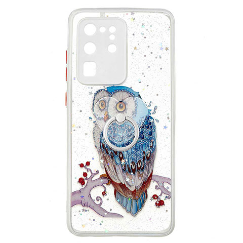 Coque Silicone Motif Fantaisie Souple Couleur Unie Etui Housse avec Support Bague Anneau Y01X pour Samsung Galaxy S20 Ultra Mixte