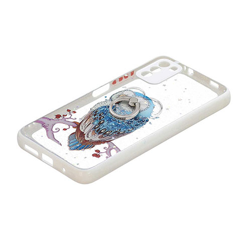 Coque Silicone Motif Fantaisie Souple Couleur Unie Etui Housse avec Support Bague Anneau Y01X pour Xiaomi Poco M3 Mixte