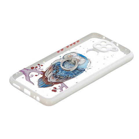 Coque Silicone Motif Fantaisie Souple Couleur Unie Etui Housse avec Support Bague Anneau Y01X pour Xiaomi Redmi 10X 4G Mixte