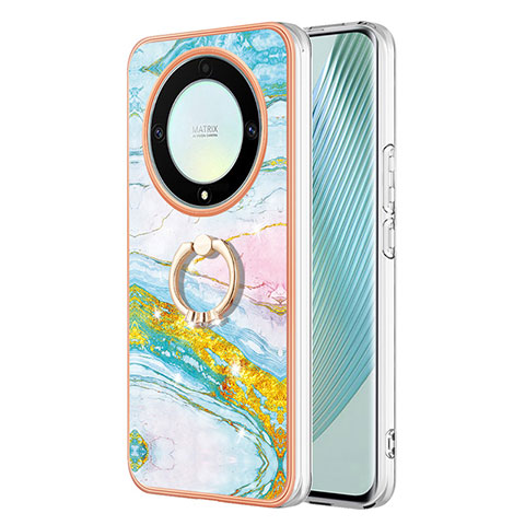 Coque Silicone Motif Fantaisie Souple Couleur Unie Etui Housse avec Support Bague Anneau Y05B pour Huawei Honor Magic5 Lite 5G Colorful