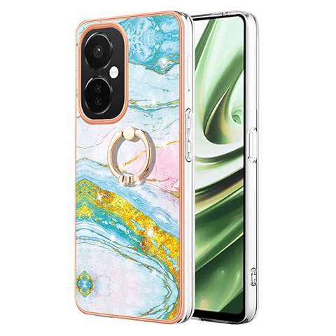 Coque Silicone Motif Fantaisie Souple Couleur Unie Etui Housse avec Support Bague Anneau Y05B pour OnePlus Nord CE 3 Lite 5G Colorful