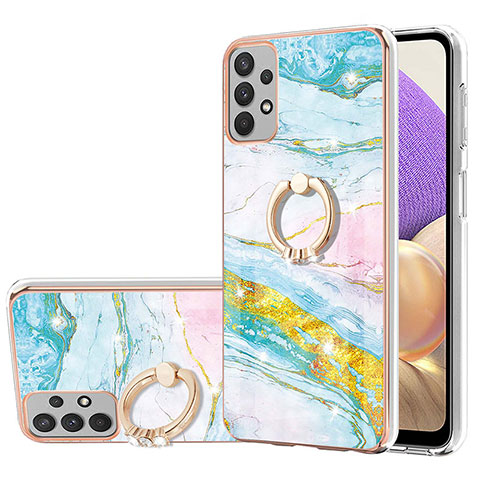 Coque Silicone Motif Fantaisie Souple Couleur Unie Etui Housse avec Support Bague Anneau Y05B pour Samsung Galaxy A13 4G Colorful