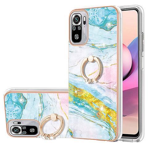 Coque Silicone Motif Fantaisie Souple Couleur Unie Etui Housse avec Support Bague Anneau Y05B pour Xiaomi Poco M5S Colorful