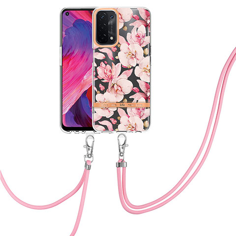 Coque Silicone Motif Fantaisie Souple Couleur Unie Etui Housse avec Support Bague Anneau Y06B pour OnePlus Nord N200 5G Rose