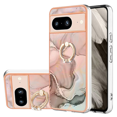 Coque Silicone Motif Fantaisie Souple Couleur Unie Etui Housse avec Support Bague Anneau YB1 pour Google Pixel 8 5G Mixte