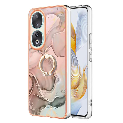 Coque Silicone Motif Fantaisie Souple Couleur Unie Etui Housse avec Support Bague Anneau YB1 pour Huawei Honor 90 5G Mixte