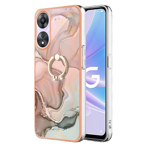 Coque Silicone Motif Fantaisie Souple Couleur Unie Etui Housse avec Support Bague Anneau YB1 pour Oppo A78 5G Mixte