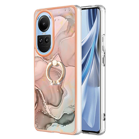 Coque Silicone Motif Fantaisie Souple Couleur Unie Etui Housse avec Support Bague Anneau YB1 pour Oppo Reno10 Pro 5G Mixte