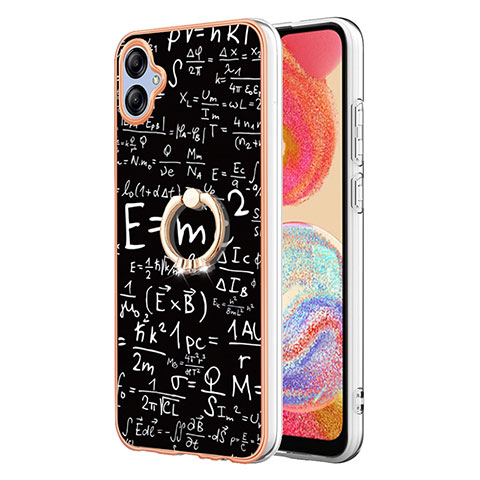 Coque Silicone Motif Fantaisie Souple Couleur Unie Etui Housse avec Support Bague Anneau YB2 pour Samsung Galaxy A04E Mixte