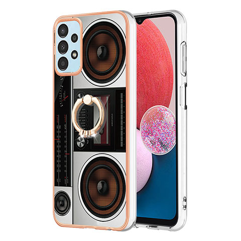 Coque Silicone Motif Fantaisie Souple Couleur Unie Etui Housse avec Support Bague Anneau YB2 pour Samsung Galaxy A32 5G Colorful