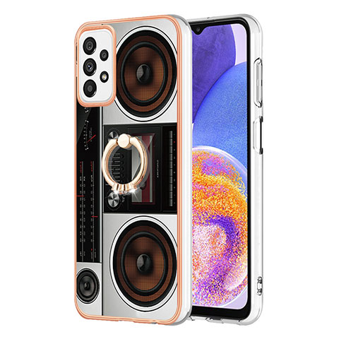 Coque Silicone Motif Fantaisie Souple Couleur Unie Etui Housse avec Support Bague Anneau YB2 pour Samsung Galaxy A73 5G Colorful