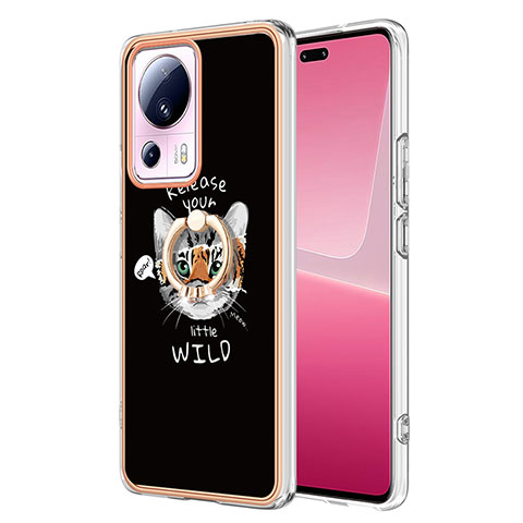 Coque Silicone Motif Fantaisie Souple Couleur Unie Etui Housse avec Support Bague Anneau YB2 pour Xiaomi Mi 12 Lite NE 5G Mixte