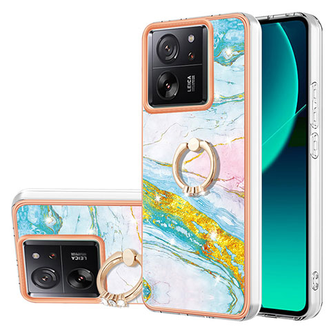 Coque Silicone Motif Fantaisie Souple Couleur Unie Etui Housse avec Support Bague Anneau YB5 pour Xiaomi Redmi K60 Ultra 5G Colorful