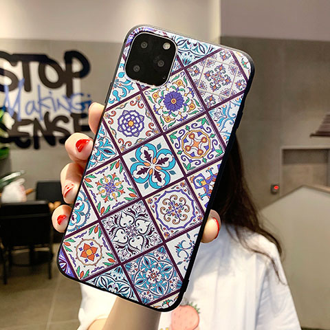 Coque Silicone Motif Fantaisie Souple Couleur Unie Etui Housse H03 pour Apple iPhone 11 Pro Gris