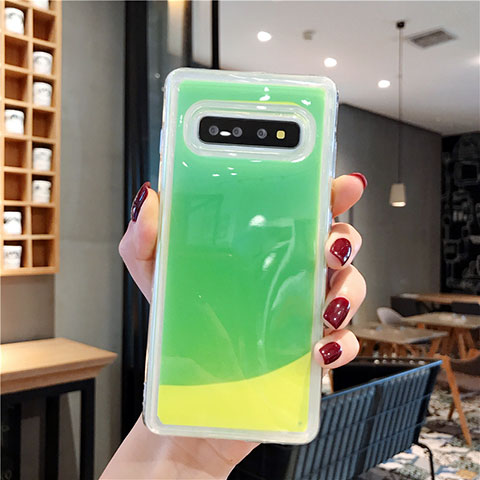 Coque Silicone Motif Fantaisie Souple Couleur Unie Etui Housse K02 pour Samsung Galaxy S10 5G Vert