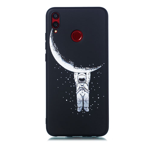 Coque Silicone Motif Fantaisie Souple Couleur Unie Etui Housse pour Huawei Honor V10 Lite Noir