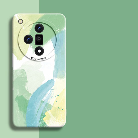 Coque Silicone Motif Fantaisie Souple Couleur Unie Etui Housse pour Oppo Find X7 5G Pastel Vert