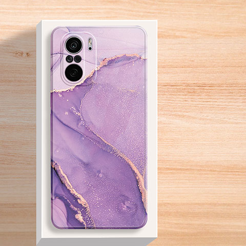 Coque Silicone Motif Fantaisie Souple Couleur Unie Etui Housse pour Xiaomi Mi 11X Pro 5G Violet