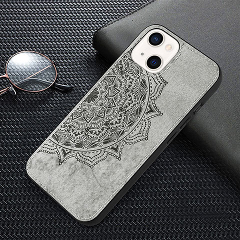 Coque Silicone Motif Fantaisie Souple Couleur Unie Etui Housse S01 pour Apple iPhone 13 Gris