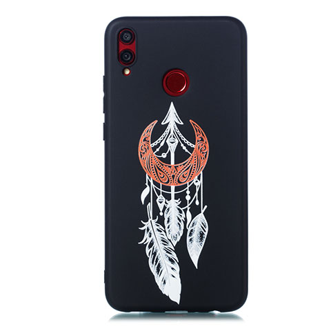 Coque Silicone Motif Fantaisie Souple Couleur Unie Etui Housse S01 pour Huawei Honor 8X Noir