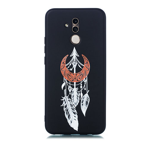 Coque Silicone Motif Fantaisie Souple Couleur Unie Etui Housse S01 pour Huawei Mate 20 Lite Noir