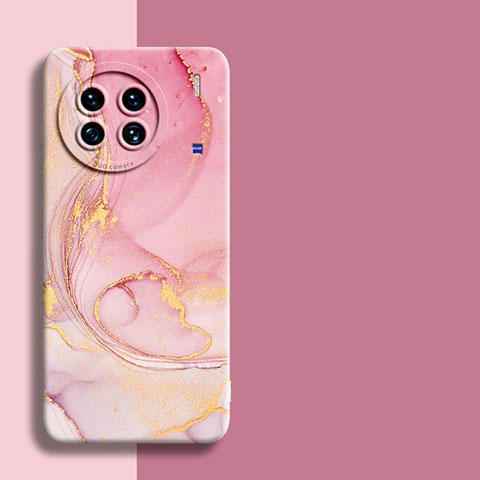 Coque Silicone Motif Fantaisie Souple Couleur Unie Etui Housse S01 pour Vivo X90 Pro 5G Rose